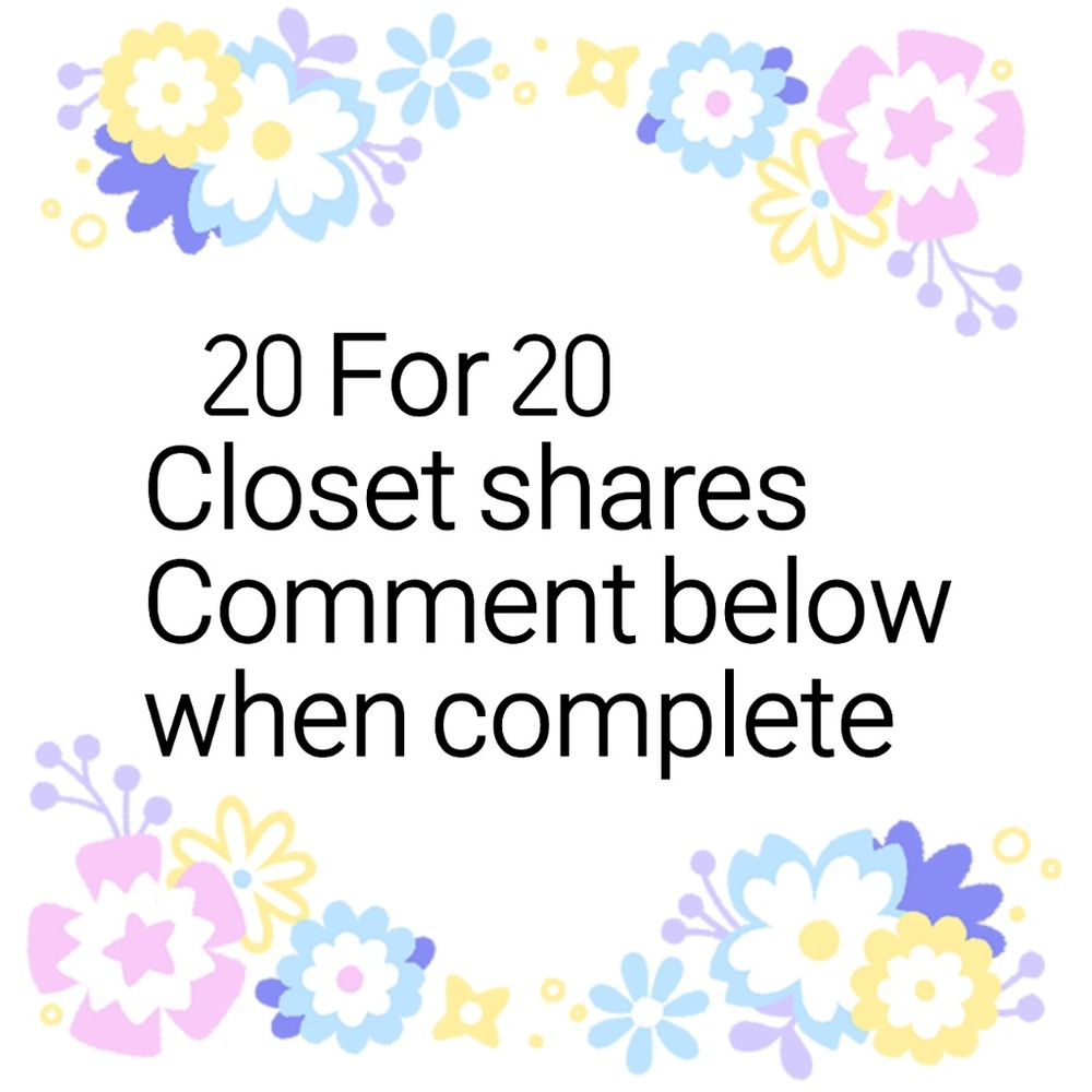 20 for 20 shares  I'll share back